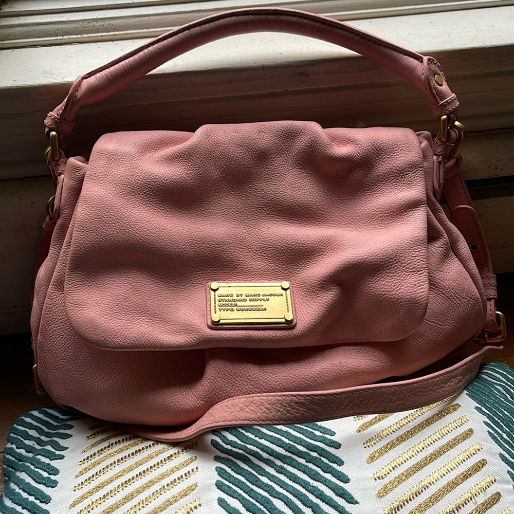 Marc by Marc Jacobs Pink Leather Classic Q Lil Ukita Top Handle Bag